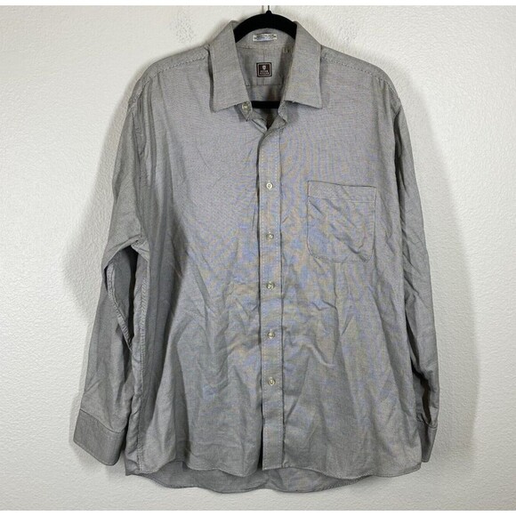 Peter Millar Shirt Mens Large Long Sleeve Button Up Performance MicroCheck Shirt - Picture 1 of 9